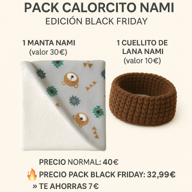 manta y cuello de lana