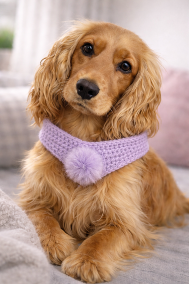 cuello de lana con pompon