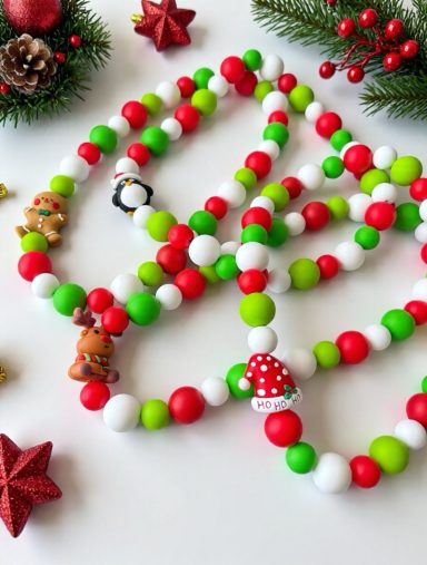 collares de bolas navidad