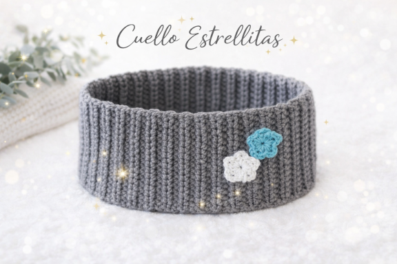 cuello de lana estrellas